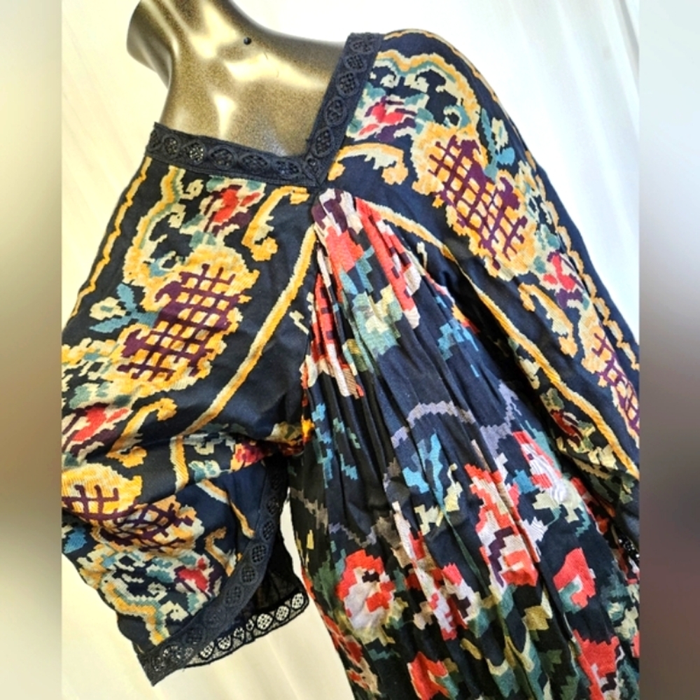 Mes Demoiselles Malti Dress Flowers - Elegant Multicolor Maxi Dress Size 36 - Picture 6 of 16